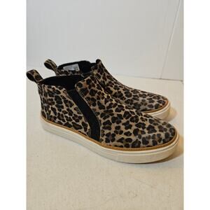 Toms animal leopard print casual slip on sneaker shoes - size 7